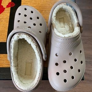 Brand new fuzzy crocs